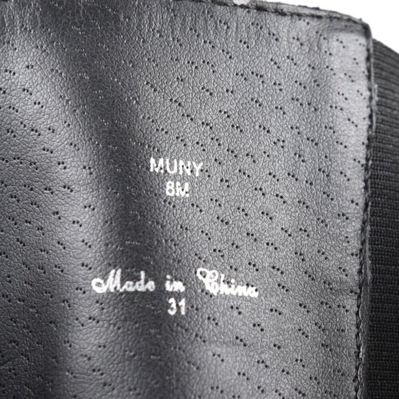 Donald J Pliner Black Suede Tall Boots Wedge Heel Knee High Platform Size 8 - Picture 13 of 13